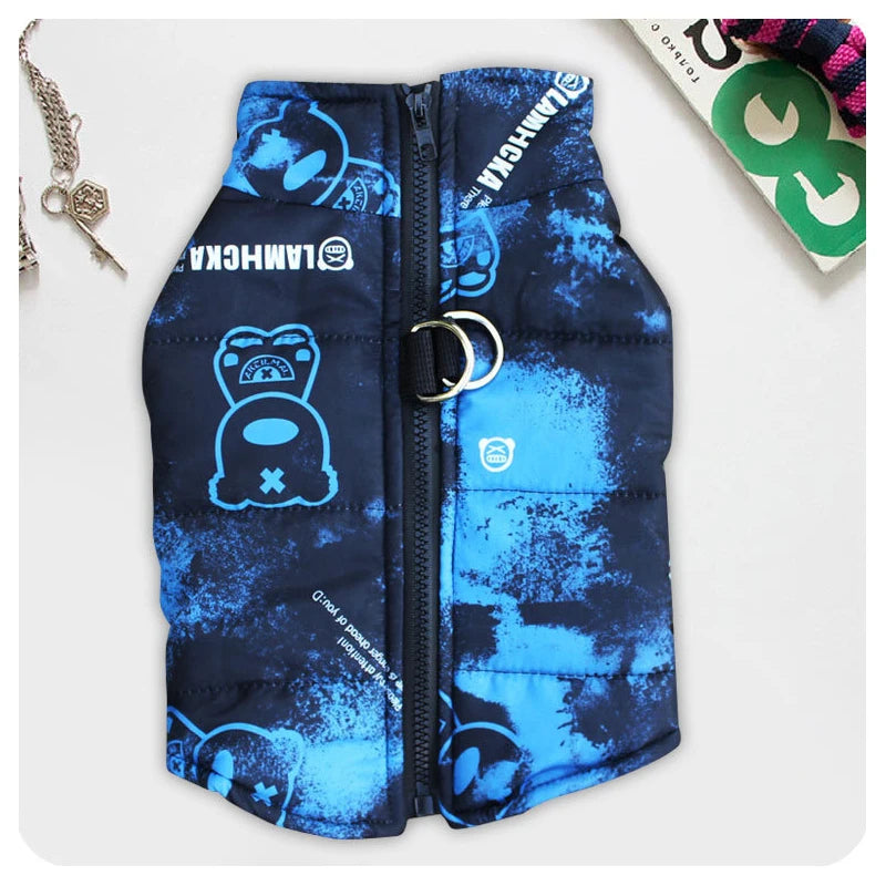 manteau pour chien bleu