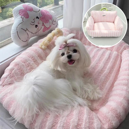 canape pour chien rose