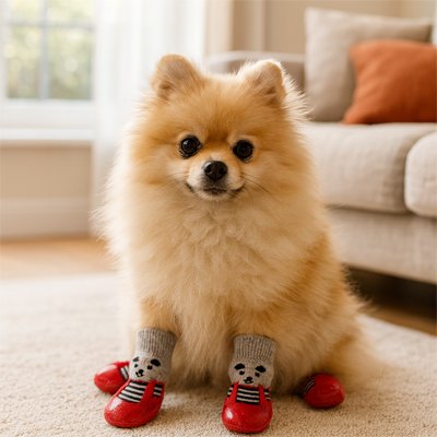 Chaussette-pour-chien-anti-derapante