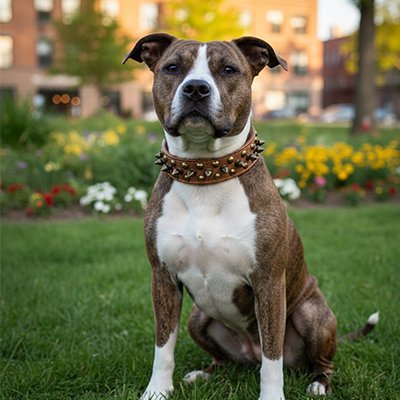 Collier Chien avec ornements métalliques