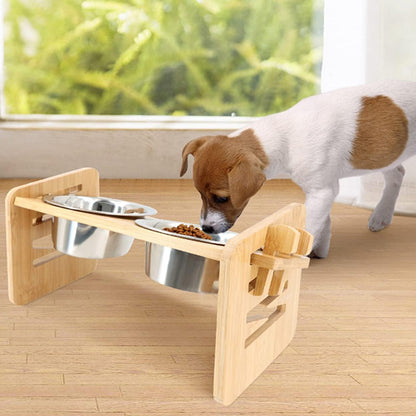 Support en bois pour gamelles | BowlHolder™