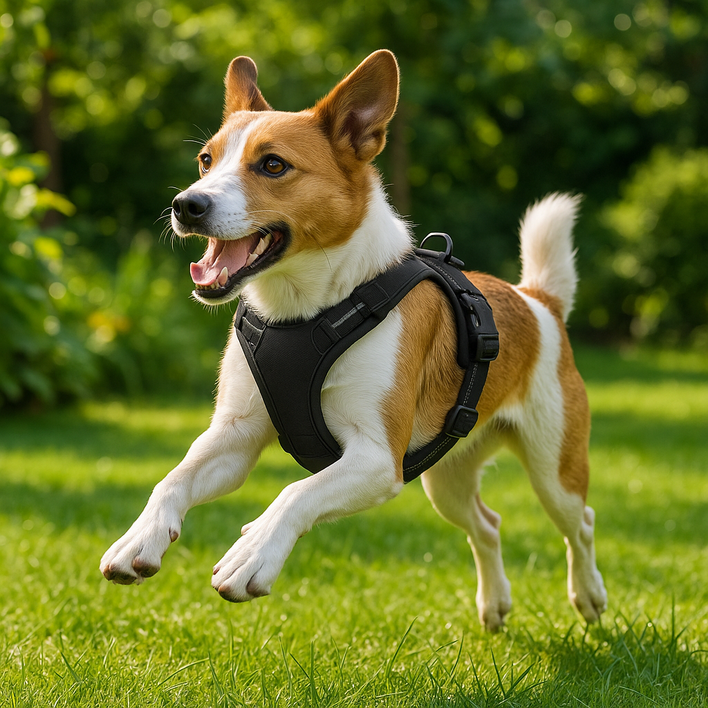 harnais chien antitraction noir