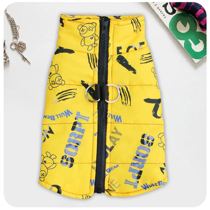 manteau pour chien jaune