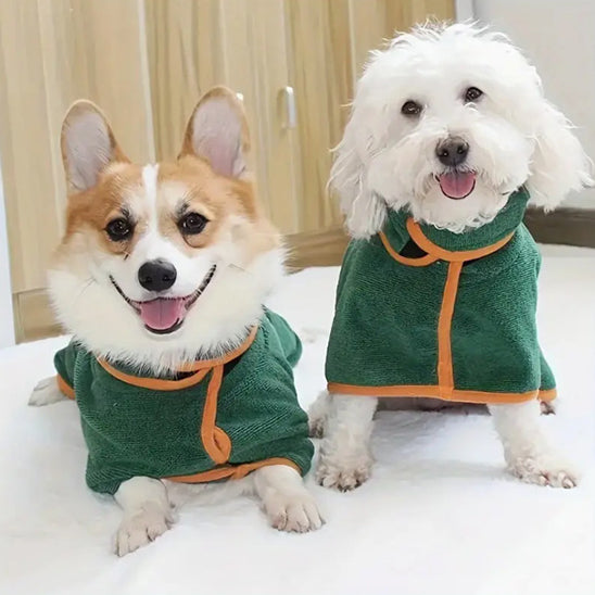 peignoir pour chien ajustable