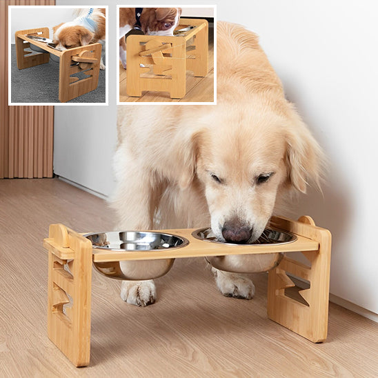 Support en bois pour gamelles | BowlHolder™