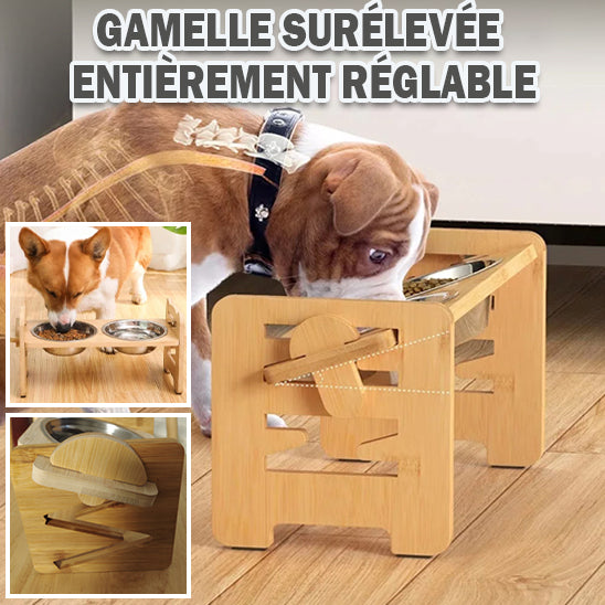 Support en bois pour gamelles | BowlHolder™