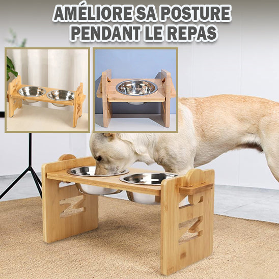 Support en bois pour gamelles | BowlHolder™